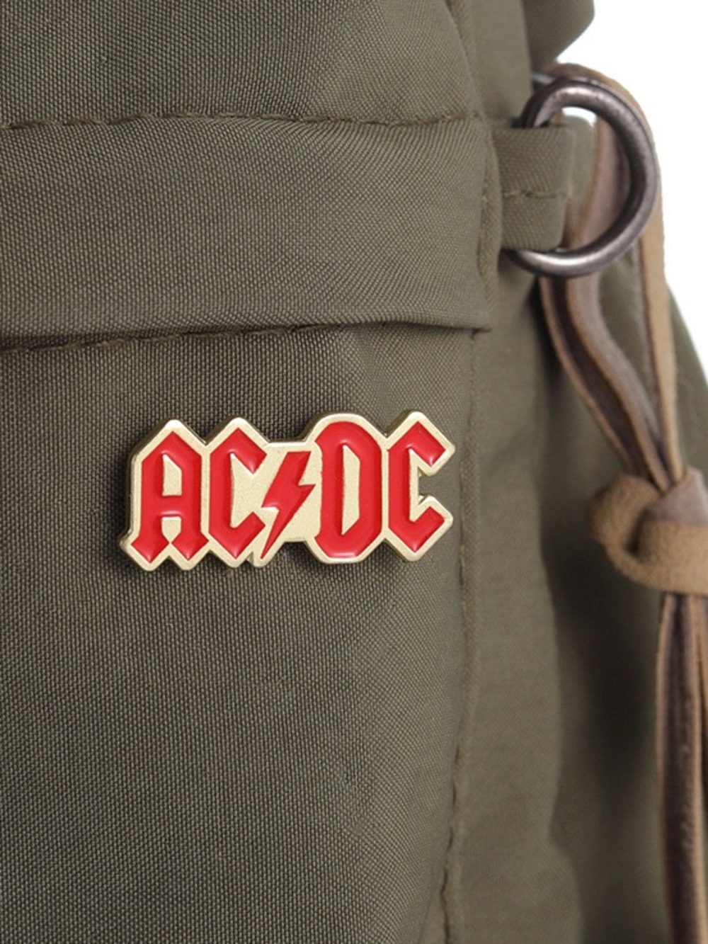 Vintage Rock Lightning Bolt Letter Enamel Pin – Red & Gold Music-Inspired